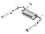 Borla 12-14 Jeep Wrangler JK 2Dr & 4Dr Rear Section ATAK Single Sqaure Rolled Angle-Cut Exit Exhaust - Image 2