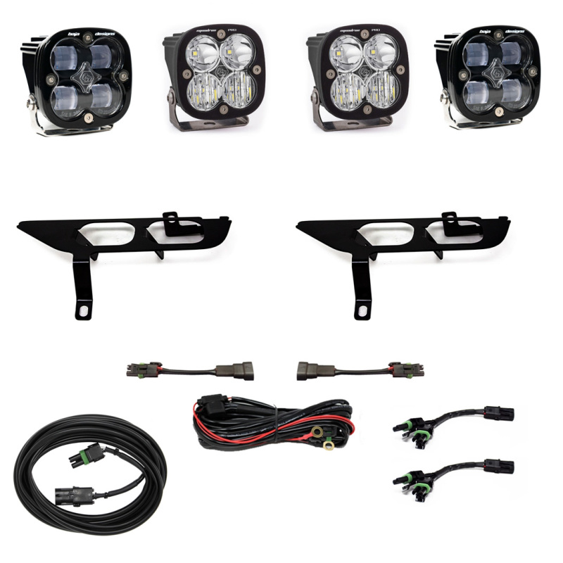 0519d9b7943adcca4130542162c7665b Baja Designs 2021+ Ford F150 Fog Pocket Kit SAE Clear Squadron Sport DC - Image 1
