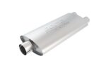 Borla Universal Center/Dual Oval 2.5in In/Dual 2.5in Out 19in x 4in x 9.5in Notched PRO-XS Muffler - Image 2
