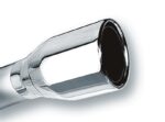 Borla 2.5in Inlet 4in Single Round Rolled Edge Outlet x 8in Long Weld On Exhaust Tip - Image 2