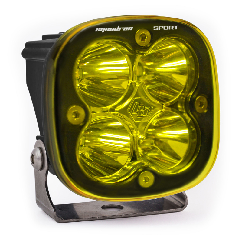 14ff9cb8a6789b67811462d993f082dd Baja Designs Squadron Sport Spot Pattern Black LED Light Pod - Amber - Image 1