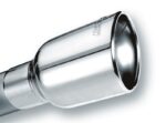 Borla Universal Polished Tip Single Round Rolled Angle-Cut w/Clamp (inlet 2 1/2in. Outlet 4 x 4in) * - Image 3