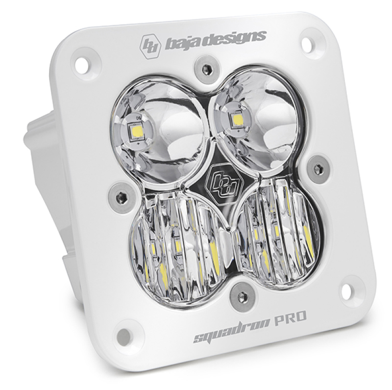 1eb7ce9a17c2c5f4831bc58be4718009 Baja Designs Squadron Pro Flush Mount White Driving/Combo Pattern LED Light Pod - Clear - Image 1