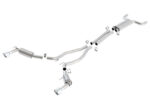 Borla 10-13 Chevy Camaro SS 6.2L V8 Single RoundTip Split Rear Exit S-Type Catback Exhaust - Image 3