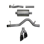 Corsa 2017-22 Chevrolet Colorado 3.7L Extended Cab Sport Cat-Back System Single Rear Exit Black Tips