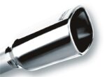 Borla 2.25in Inlet 3.28in x 3.5in Square Rolled Angle Cut x 7.88in Long Exhaust Tip - Image 2