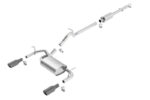 Borla 12-16 Jeep Wrangler 3.6L AT/MT 4DR 4WD S SQ RL AC SR 2.5in 2in TIP 3.5inx3.28in Black Chrome - Image 2