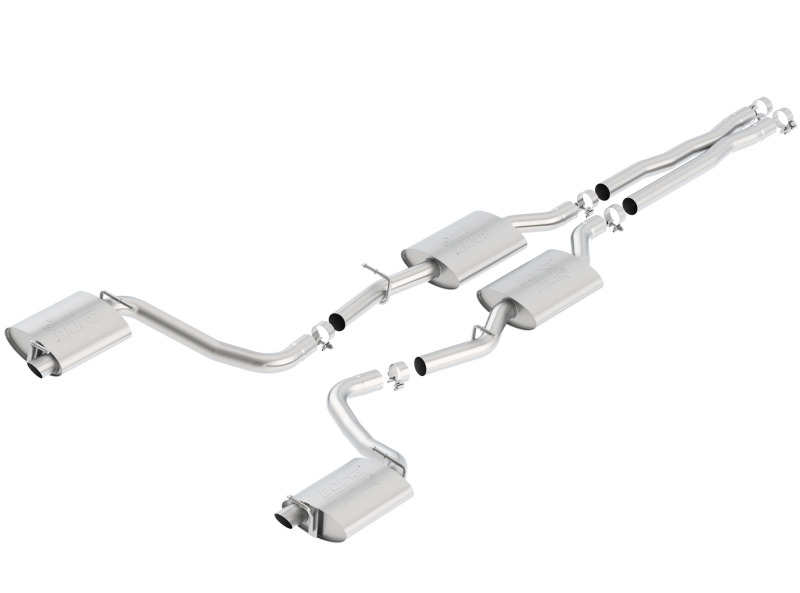 50f46013e8ae2be5a04cbb51d7ce22a8 Borla 15-16 Dodge Charger R/T 5.7L No Tip Use Factory Valence Single Split Rear Exit ATAK Exhaust - Image 1