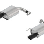Borla Atak S Rear Section 15-17 Ford Mustang GT 5.0L V8 MT/AT 2.5in pipe 4in tip (Black Chrome)