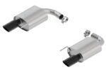 Borla Atak S Rear Section 15-17 Ford Mustang GT 5.0L V8 MT/AT 2.5in pipe 4in tip (Black Chrome) - Image 2