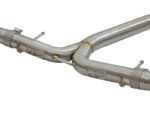 aFe POWER Takeda 16-17 Honda Civic I4-1.5L (t) 2.5-2.25in 304 SS CB Dual-Exit Exhaust Blue Tips - Image 4