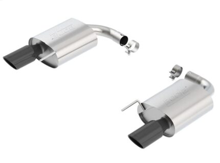 Borla S-Type Rear Section 15-17 Ford Mustang GT 5.0L V8 MT/AT 2.5in pipe 4in tip (Black Chrome)