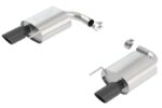 Borla S-Type Rear Section 15-17 Ford Mustang GT 5.0L V8 MT/AT 2.5in pipe 4in tip (Black Chrome) - Image 3