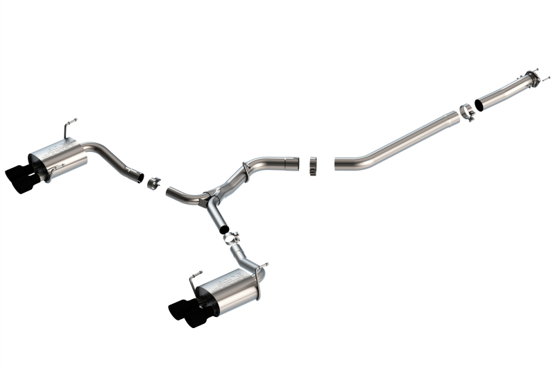 7ddb5f3965b1221c92217ab502e610acL Borla 15-19 Subaru WRX/STI 2.5L Turbo 3in S-Type Catback Exhaust - 2.5in Black Chrome Tips - Image 1