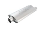 Borla Universal Center/Dual Oval 2.5in In/Dual 2.5in Out 19in x 4in x 9.5in Notched PRO-XS Muffler - Image 3