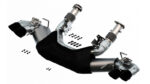 Borla 2020 Chevrolet Corvette C8 6.2L S-Type Exhaust System Dual Round Rolled A/C Black Chrome Tips - Image 2