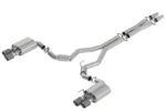 Borla 2018 Ford Mustang GT 5.0L AT/MT 3in S-Type Catback Exhaust Carbon Fiber Tips w/ Valves