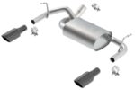 Borla 12-16 Jeep Wrangler 3.6AT/MT 4WD 2+4DR S/ SQ /RL/AC SR 2.5in, 2in Tip 3.5 sqx8 Black Chrome - Image 3