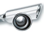 Borla 2.25in Inlet 4in Round Rolled Angle Cut Resonated x 13in Long Exhaust Tip - Image 3
