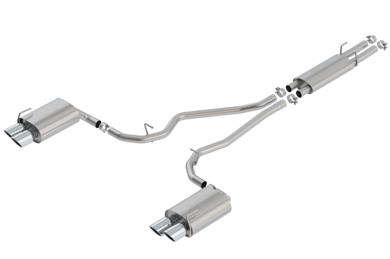 9c52cc535a5e80b48f1748d3e4651c93L Borla 2020 Ford Explorer ST 3.0L V6 2.25in S-type Exhaust - Chrome Tips - Image 1