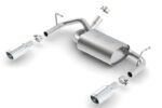 Borla 12-16 Jeep Wrangler 3.6L AT/MT 4WD Single Split Rr Exit Touring Exhaust (rear section only) - Image 2