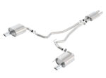 Borla ATAK Cat Back 15 Ford Mustang 3.7L V6 MT/AT 2.25in Pipe 4in Single Round Rolled Tips - Image 2