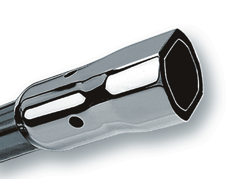 ac2b62779d278a72c726e2c28cd98997 Borla 2.25in Inlet 3.38in x 3.0in Square Angle Cut Phantom x 6.5in Long Universal Exhaust Tips - Image 1