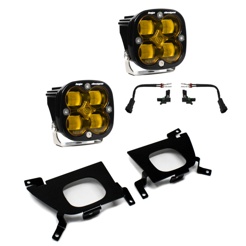 b23a54a6c9fc93def378304f268c207b Baja Designs 2019+ Chevy Silverado 1500/2500/2500 HD SAE Amber Fog Pocket Kit - Image 1