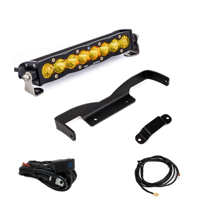 c49efbfd035dd3ac9ee2f77dc5863a01 Baja Designs Can-Am Maverick R Amber 10in S8 Shock Tower Kit - Image 1
