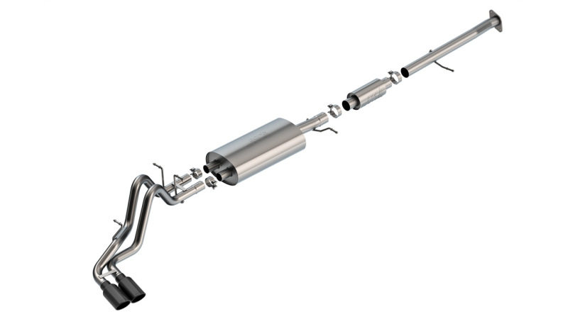 c784b584a7c9b06628b2e6e3c3aa4ef5L Borla 23-24 Chevrolet Colorado / 23-24 GMC Canyon S-Type Catback Exhaust w/Black Chrome Tips - Image 1