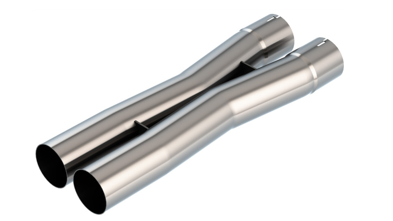 e5b98534f7624f718b4c934995953b48L Borla 2.5in Universal X-Pipe 3.21in Inlet Centerline 3.45in Outlet Centerline 27.63in OAL - Image 1