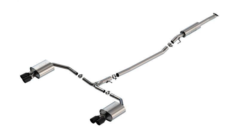 f02804999a718b8a139460029a4206cbL Borla 21-23 Kia K5 GT i4 AT FWD 4DR 2.00in 2.75in S-Type Exhaust - Black Chrome - Image 1