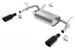 Borla 12-16 Jeep Wrangler 3.6AT/MT 4WD 2+4DR S/ SQ /RL/AC SR 2.5in, 2in Tip 3.5 sqx8 Black Chrome - Image 2