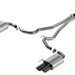 Borla 2024 Ford Mustang 2.3L Ecoboost S-Type Black Chrome Catback Exhaust w/ Quad Tips - Non-Active