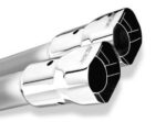 Borla Universal Polished Tip Single Round Rolled Angle-Cut w/Clamp (inlet 2 1/2in. Outlet 4 x 4in) * - Image 4