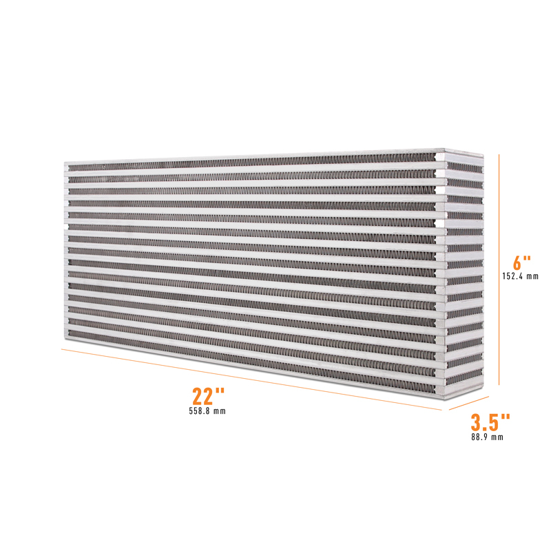 0b6d9097f5a11d2497fd42693cf3a9cf Mishimoto Universal Air-to-Air Intercooler Core - 22in / 6in / 3.5in - Image 1