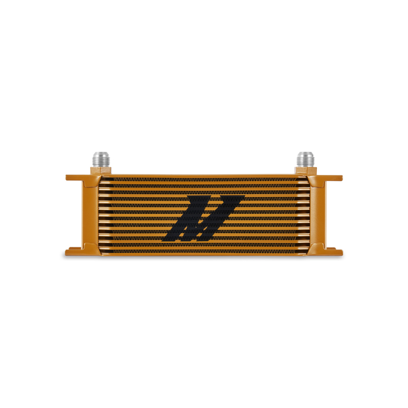 25126cf7f1f9d7270aab2e1db79d0a83L Mishimoto Universal 13-Row Oil Cooler Gold - Image 1
