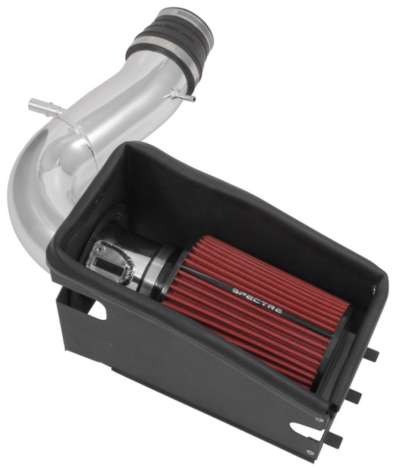 5360b4ee012af8009eedfbfd2aafa7d6 Spectre 11-19 Ford Explorer V6-3.5L F/I Air Intake Kit - Polished Aluminum w/Red Filter - Image 1