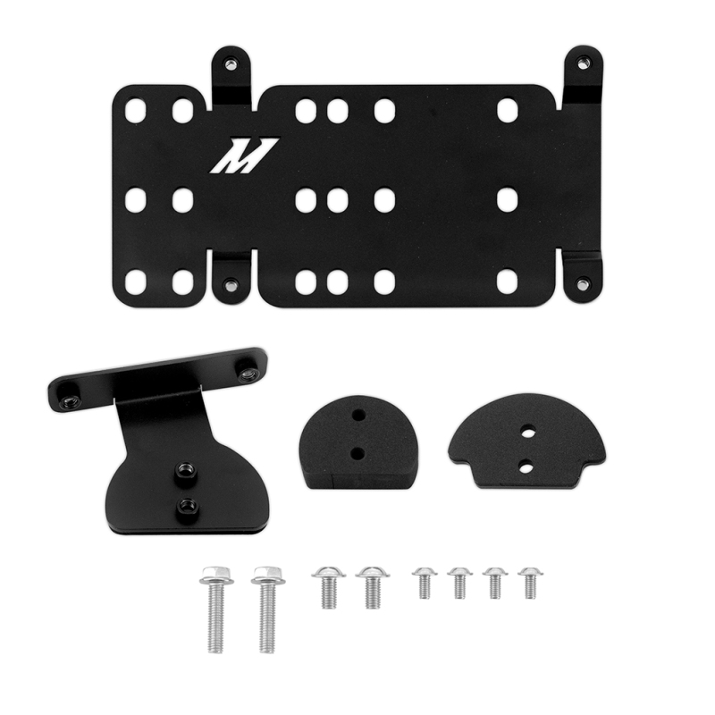 61f3f7626e35e091320b01796b5be7f6L Mishimoto 2022+ Chevy 1500 Tow Hook License Plate Relocation Bracket - Image 1