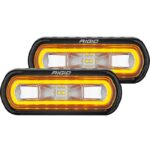 Rigid Industries SR-L Series Surface Mount LED Spreader Pair w/ Amber Halo - Universal - Image 2